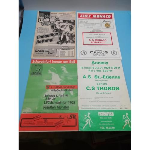 15A - Good Collection of Approx 40 Foreign Football Cub Programmes and Ephemera.