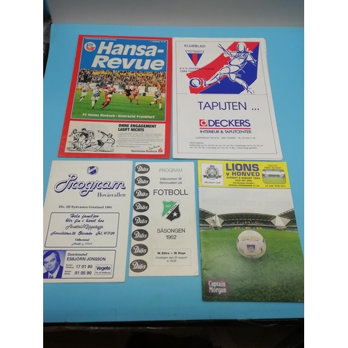 15A - Good Collection of Approx 40 Foreign Football Cub Programmes and Ephemera.