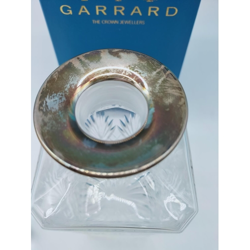 23 - Garrard of London Silver Hallmarked Collar Decanter in Original Box.