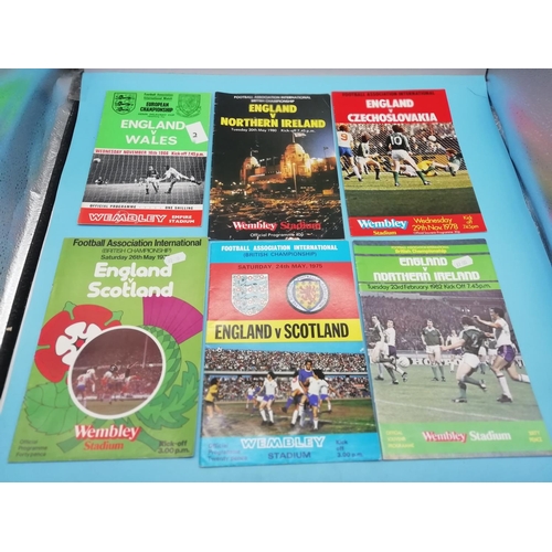 30A - Collection of Approx 34 England  International Football Programmes.