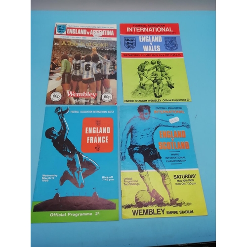 30A - Collection of Approx 34 England  International Football Programmes.