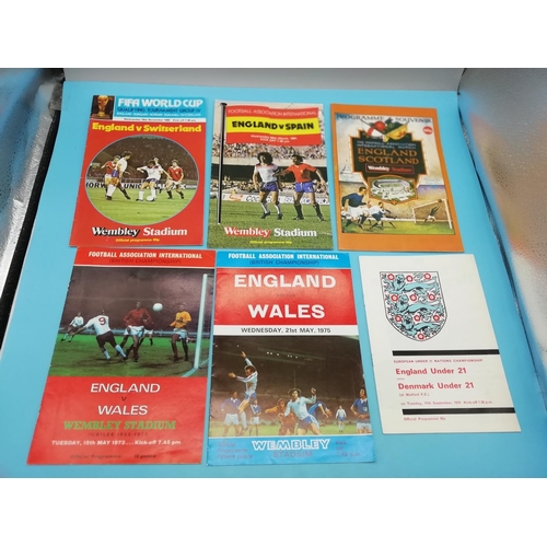 35A - Collection of Approx 30 England International Football Programmes.