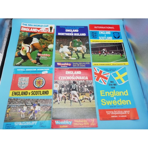 35A - Collection of Approx 30 England International Football Programmes.