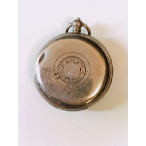 53 - Gent's Chester Hallmarked Silver Cased Pocket Watch, Morris Wartski, Bangor. 6cm Diameter Face. Requ... 