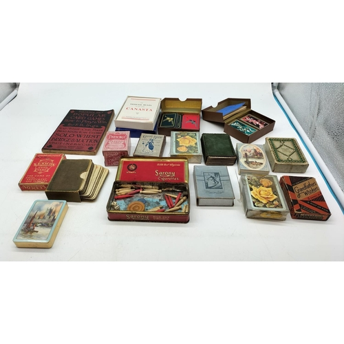 69 - Collection of Playing Cards, Card Games plus 'How to Play & Win' Book.