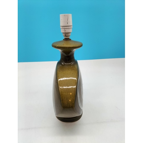 7 - Retro 60's/70's Pottery Lamp Base. 35cm with Fitting.