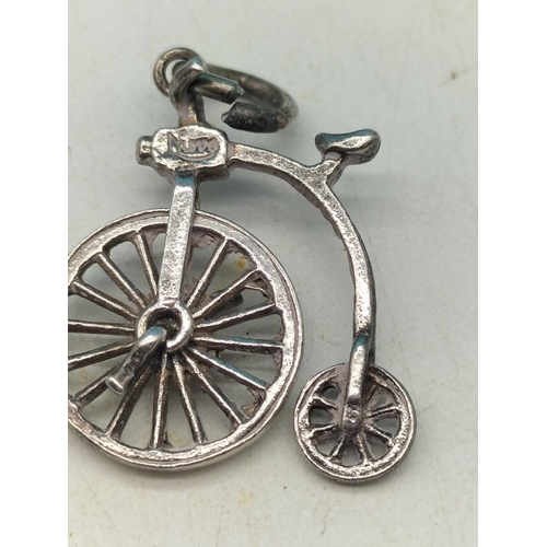 75 - Sterling Silver Charms (5) to include Compass, Land Rover, etc.