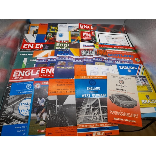 80A - Collection of Approx 55 Football Programmes, mostly England Internationals.