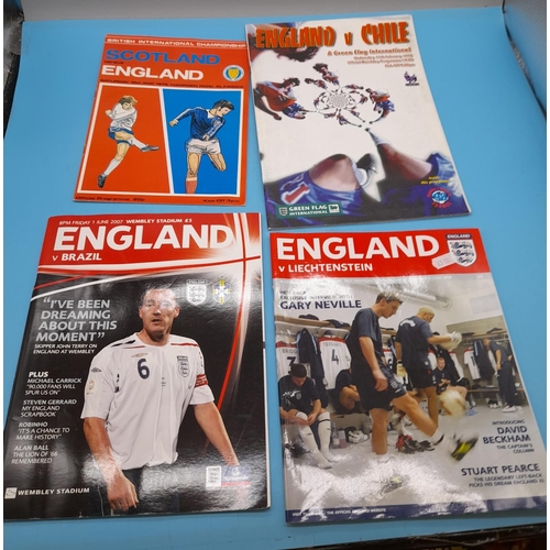 80A - Collection of Approx 55 Football Programmes, mostly England Internationals.