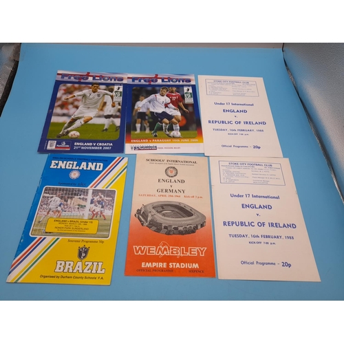 80A - Collection of Approx 55 Football Programmes, mostly England Internationals.