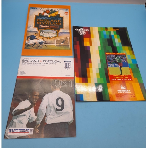 80A - Collection of Approx 55 Football Programmes, mostly England Internationals.