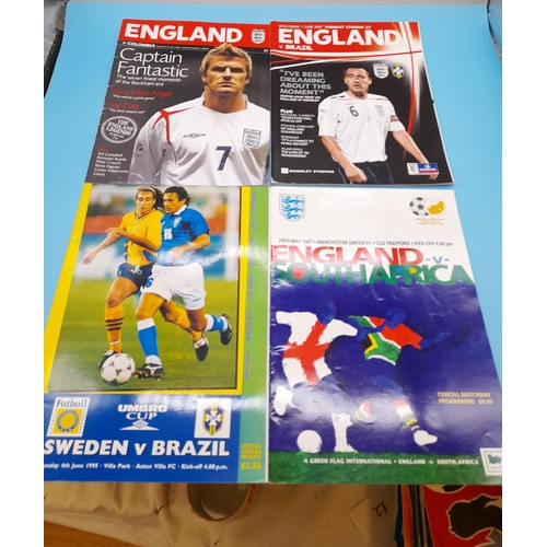 80A - Collection of Approx 55 Football Programmes, mostly England Internationals.