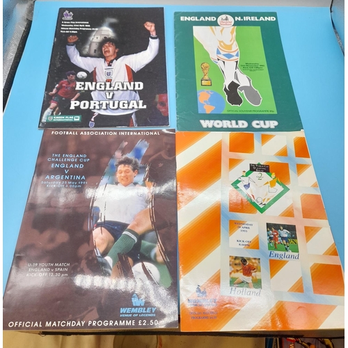80A - Collection of Approx 55 Football Programmes, mostly England Internationals.