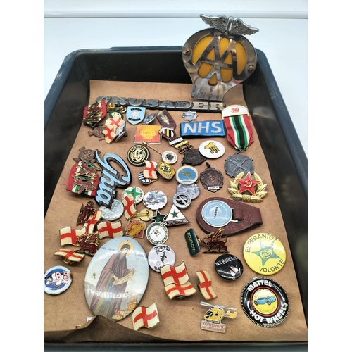 102 - Collection of Badges to include Car Badges, etc.