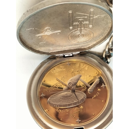 104 - Star Trek Quartz Pocket Watch with Belt Cover.