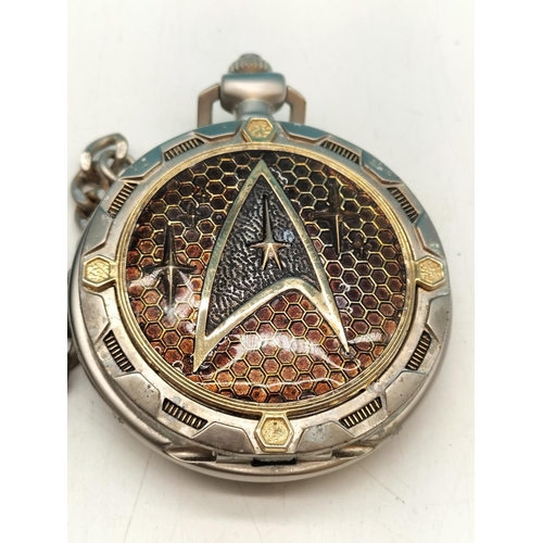 104 - Star Trek Quartz Pocket Watch with Belt Cover.