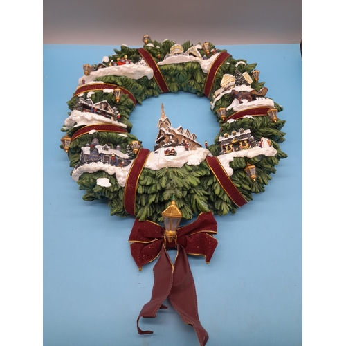 112 - Thomas Kinkade 'Christmas Wreath'. Untested.