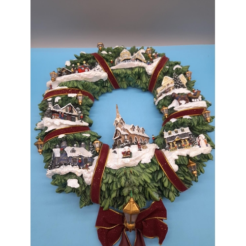 112 - Thomas Kinkade 'Christmas Wreath'. Untested.