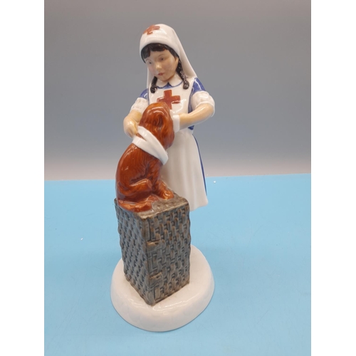 114 - Royal Doulton Childhood Days 19cm Figure 'It Won't Hurt' HN 2963. Flea Bit to Underside of Base.