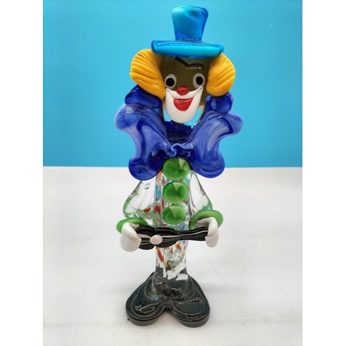 15 - Murano 40cm Glass Clown, the Largest in the Range. Minor Fault to 1 Arm.