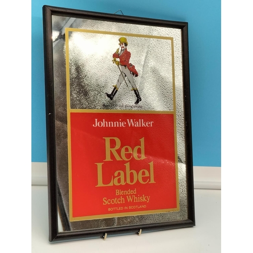 249 - 'Johnnie Walker Red Label' Pub Mirror. 32cm x 25cm.