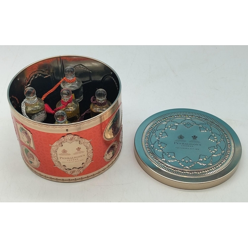 25A - Presentation Tin containing 5 x 5ml Parfum by Penhaligon's of London - Vaara, Iris Prima, Ellenisia,... 