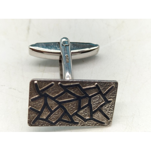 43 - Silver Hallmarked Cufflinks from Edmund Johnson, Jeweller.