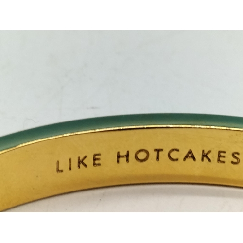 48 - Katie Spade 'Like Hotcakes' Enamelled Bangle with Box.