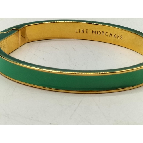 48 - Katie Spade 'Like Hotcakes' Enamelled Bangle with Box.