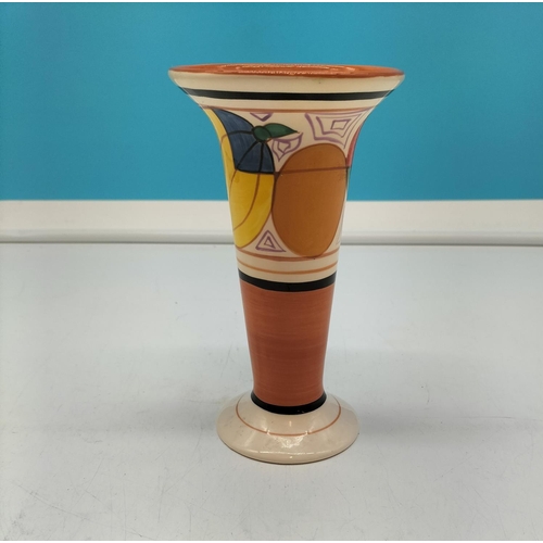 51 - Clarice Cliff Metropolitan Museum of Art Reproduction 1993 Art Deco Style 16cm Trumpet vase in the '... 