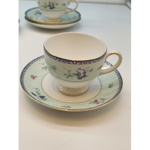 53 - Wedgwood Bicentenary Celebration Cups and Saucers (6) in the 'Meadow Field' Pattern.