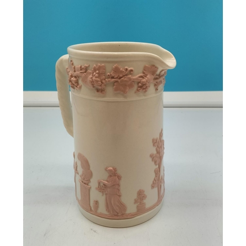 60 - Wedgwood Queensware Pink and White 17cm Jug.