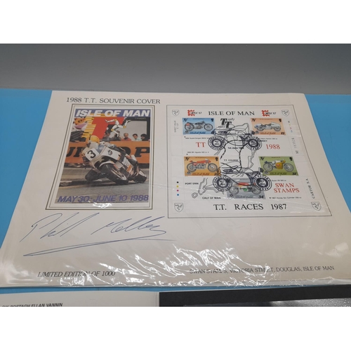 704 - Isle of Man (Limited Edition of 100) 1988 Souvenir Cover T.T. Races with 2 Full 1987 T.T. Race Sets.