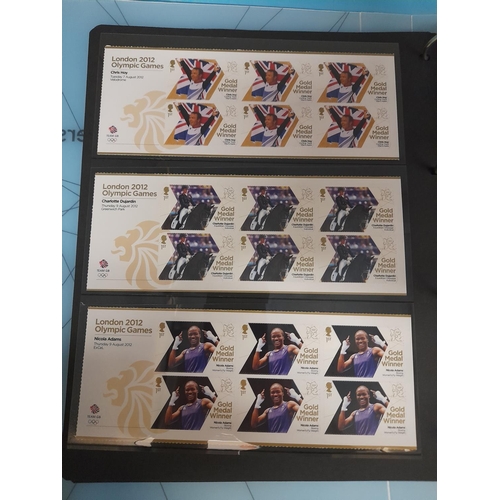 705 - Royal Mail 'London 2012 Team GB Olympic Games Gold Medal Winners' Stamp Sets to include Olympic and ... 