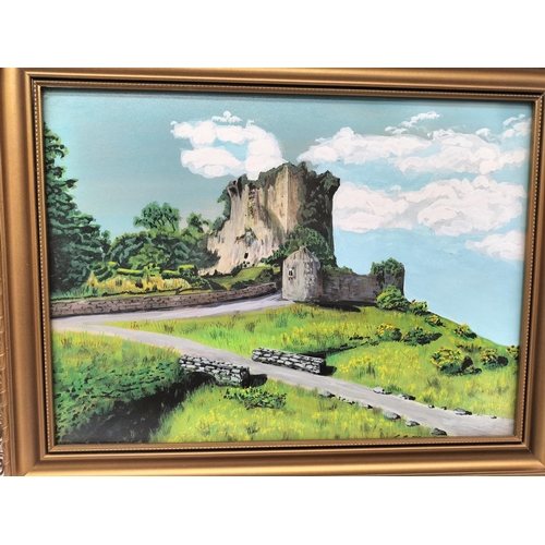 712 - Framed Irish Watercolours (2) by G.S.Martin 'Ross Castle, Killarney, Co Kerry' and 'Doo Lough, Murri... 