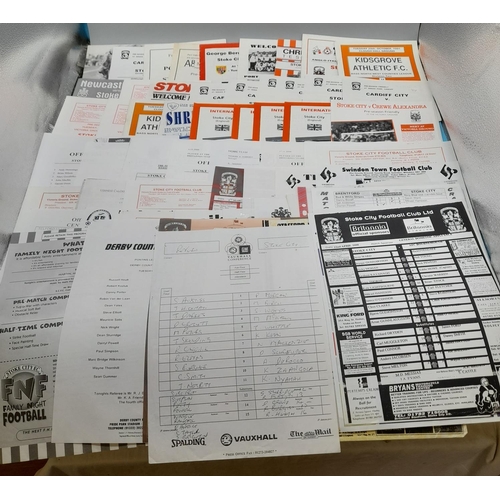 718 - Large Collection of Stoke City Football Programmes and Team Sheets.