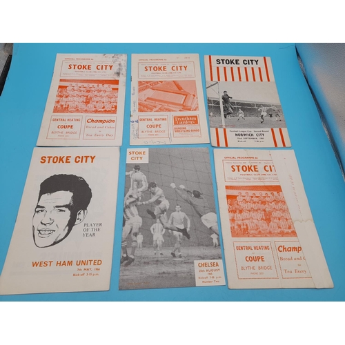 727 - Collection of Approx 66 Stoke City Related Football Programmes.