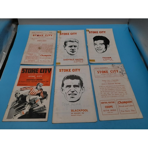 727 - Collection of Approx 66 Stoke City Related Football Programmes.