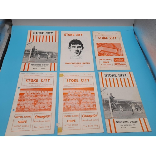 727 - Collection of Approx 66 Stoke City Related Football Programmes.