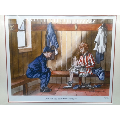 73 - Framed and Glazed Limited Edition 30/250 Sid Kirkham Print 'But,  Will You be Fit For Saturday?' Sig... 