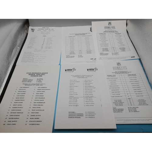 730 - Large Collection of Stoke City Team Sheets.