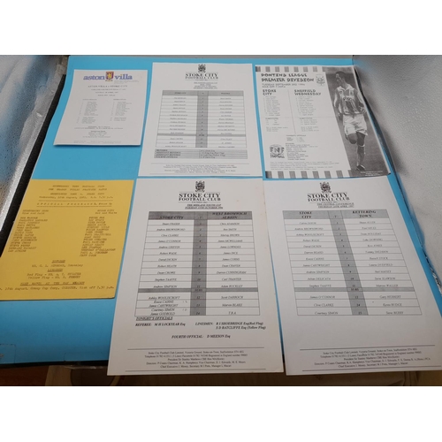 730 - Large Collection of Stoke City Team Sheets.