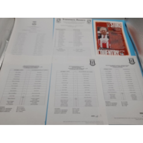 730 - Large Collection of Stoke City Team Sheets.