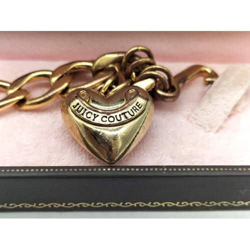 9 - Juicy Couture Yellow Metal Chunky Heart 6.5