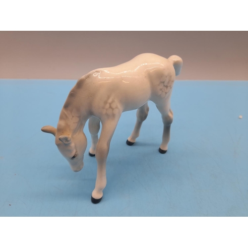 128 - Beswick Dapple Grey Foal Grazing 8cm (h) Left Ear A/F