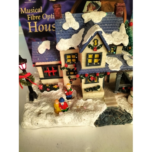 191 - Musical Battery Operated Christmas House Decoration. W/O