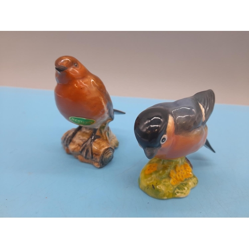 260 - Four Beswick Birds to Incl. Blue Tit, Wren, Bullfinch & Robin