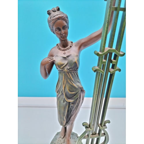 335 - Juliana Collection Pendulum Lady Figure Clock. 71cm Tall.