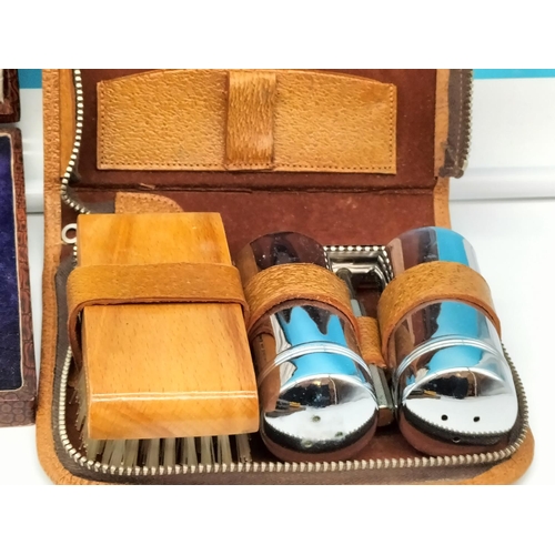 415 - Collection of Boxed/Cased Items to Incl. Gent's Travel Set, Bible, Cutlery, etc.