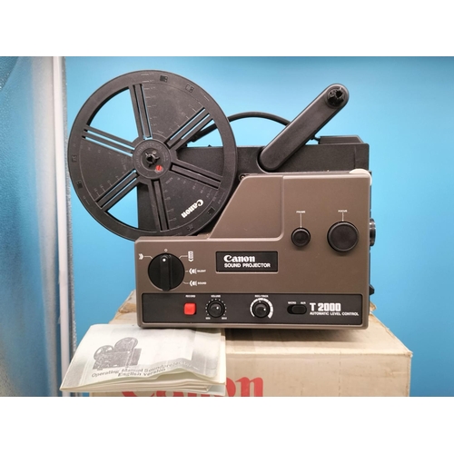 437 - Canon T2000 Automatic Level Control Super 8 Film Projector. Boxed W/O Plus Panasonic MS70 With Acces... 